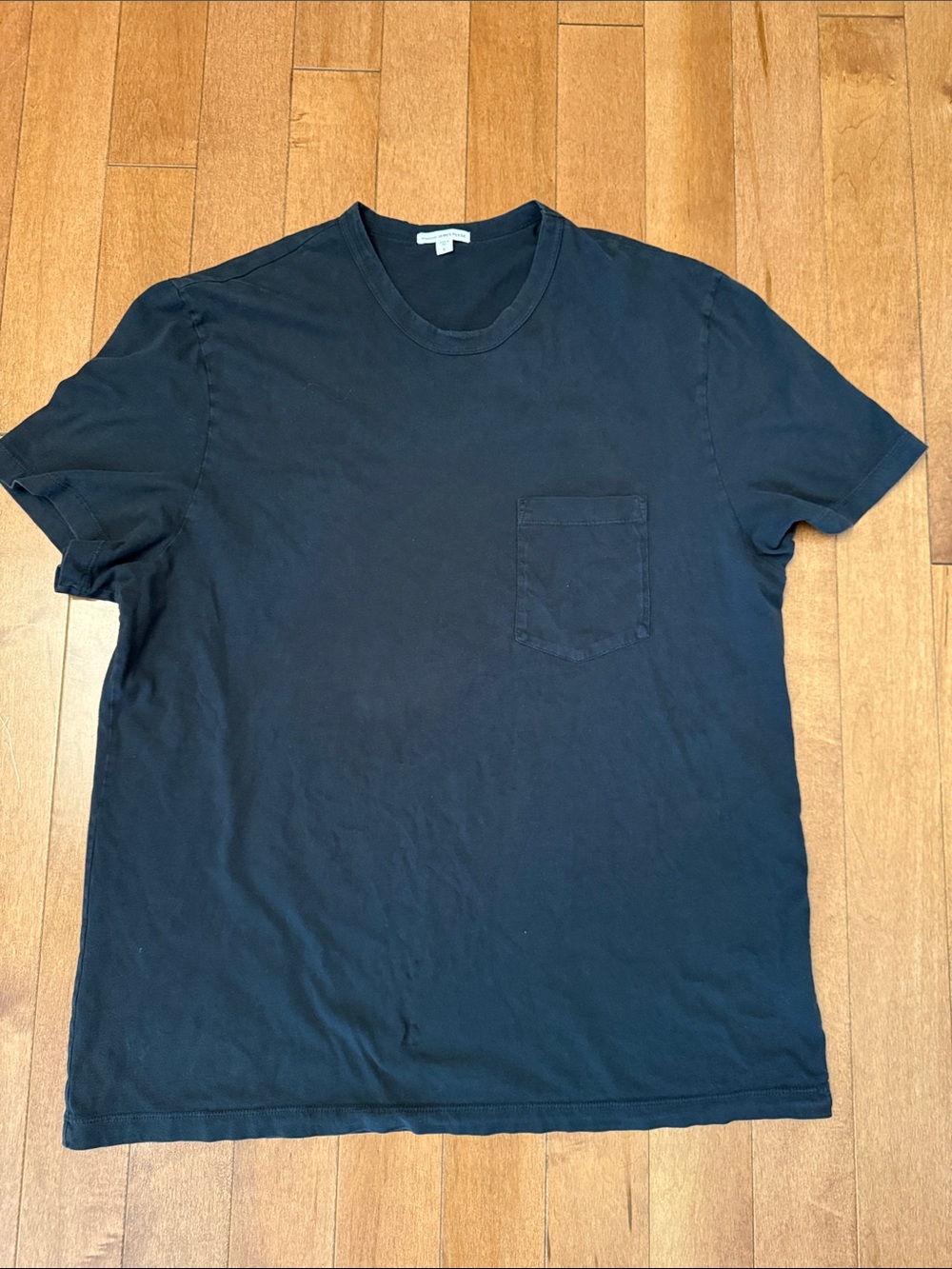 James Perse Black Short-Sleeve Pocket Tee